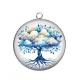 Pendentif Cabochon Argent - arbre de vie