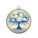 Pendentif Cabochon Argent - arbre de vie