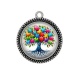 Pendentif Cabochon Argent - arbre de vie