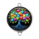 Connecteur Cabochon Argent - arbre de vie
