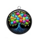 Pendentif Cabochon Argent - arbre de vie