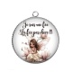 Pendentif Cabochon Argent - je suis une fée, La fée pas chier