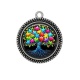 Pendentif Cabochon Argent - arbre de vie
