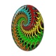 Cabochon Résine Ovale - spirale