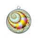 Pendentif Cabochon Argent - spirale