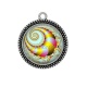 Pendentif Cabochon Argent - spirale