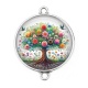 Connecteur Cabochon Argent - arbre de vie