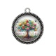 Pendentif Cabochon Argent - arbre de vie