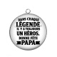 Pendentif Cabochon Argent - dans chaque légende il y a toujours un héros 