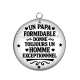 Pendentif Cabochon Argent - un papa formidable