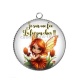 Pendentif Cabochon Argent - je suis une fée, La fée pas chier