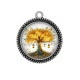 Pendentif Cabochon Argent - arbre de vie