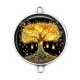Connecteur Cabochon Argent - arbre de vie