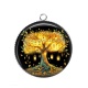 Pendentif Cabochon Argent - arbre de vie