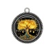 Pendentif Cabochon Argent - arbre de vie
