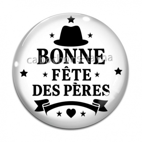 Cabochon Verre - bonne fête des pères