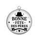 Pendentif Cabochon Argent - bonne fête des pères