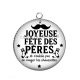 Pendentif Cabochon Argent - joyeuse fête des pères 