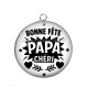 Pendentif Cabochon Argent - bonne fête papa chéri