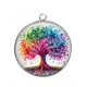 Pendentif Cabochon Argent - arbre de vie