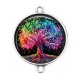 Connecteur Cabochon Argent - arbre de vie