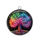 Pendentif Cabochon Argent - arbre de vie