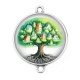 Connecteur Cabochon Argent - arbre de vie