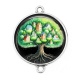 Connecteur Cabochon Argent - arbre de vie