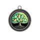Pendentif Cabochon Argent - arbre de vie
