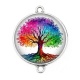 Connecteur Cabochon Argent - arbre de vie