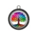Pendentif Cabochon Argent - arbre de vie