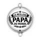 Connecteur Cabochon Argent - le meilleur papa du monde