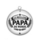 Pendentif Cabochon Argent - le meilleur papa du monde