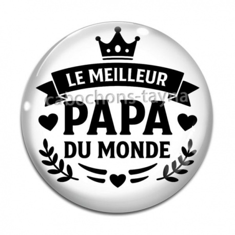 Cabochon Verre - meilleur papa du monde