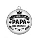 Pendentif Cabochon Argent - meilleur papa du monde