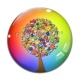 Cabochon Verre - arbre de vie
