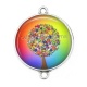 Connecteur Cabochon Argent - arbre de vie