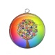 Pendentif Cabochon Argent - arbre de vie
