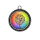 Pendentif Cabochon Argent - arbre de vie