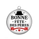 Pendentif Cabochon Argent - bonne fête des pères