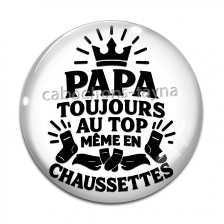 Cabochon Verre - papa toujours au top