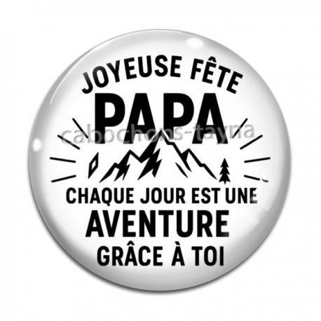 Cabochon Verre - joyeuse fête papa 