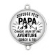 Connecteur Cabochon Argent - joyeuse fête papa 