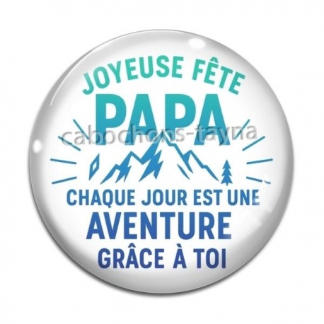 Cabochon Verre - joyeuse fête papa