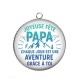 Pendentif Cabochon Argent - joyeuse fête papa