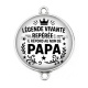 Connecteur Cabochon Argent - légende vivante papa