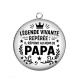 Pendentif Cabochon Argent - légende vivante papa