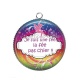 Pendentif Cabochon Argent - je suis une fée, La fée pas chier
