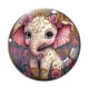 Cabochon Verre - éléphant