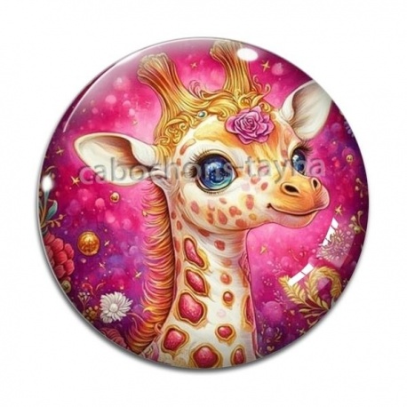 Cabochon Verre - girafe